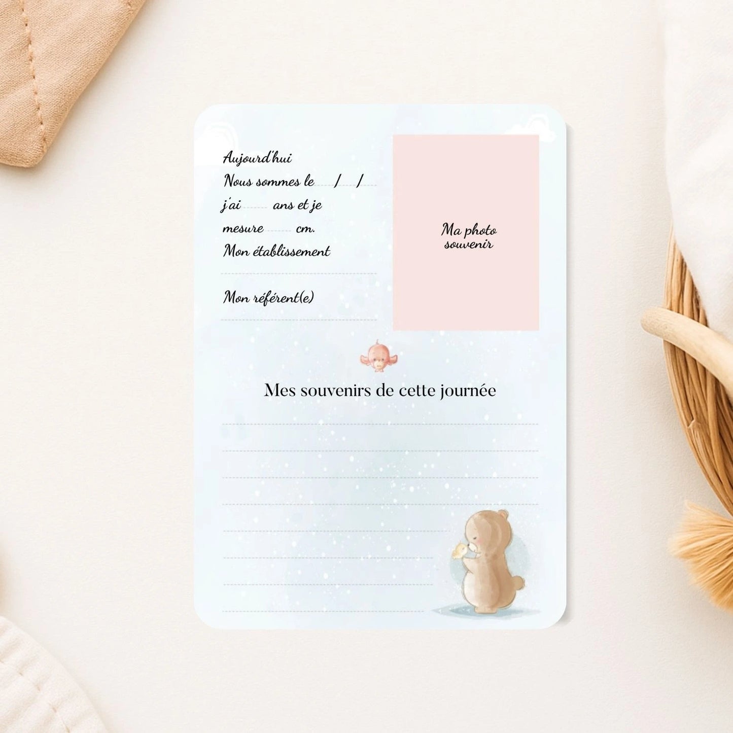 carte ma premiere rentre bebe enfant