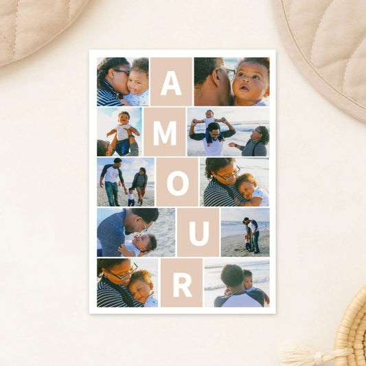 affiche photo personnalisee ecrit amour famille