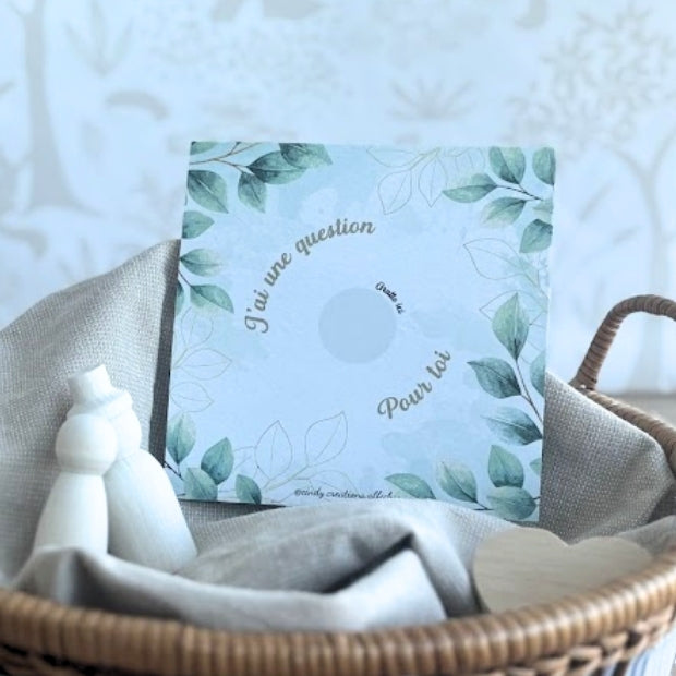 carte a gratter fleur verte surprise