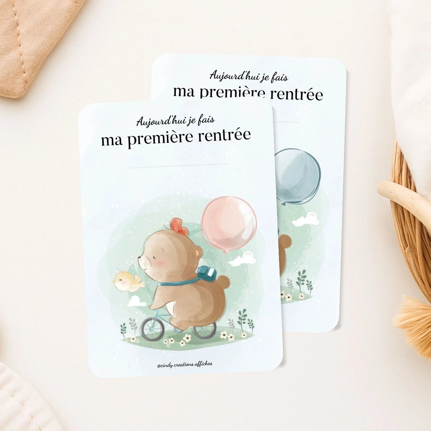 carte ma premiere rentre a la creche bebe