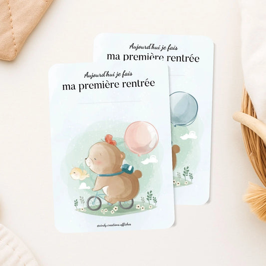 carte ma premiere rentre a la creche bebe