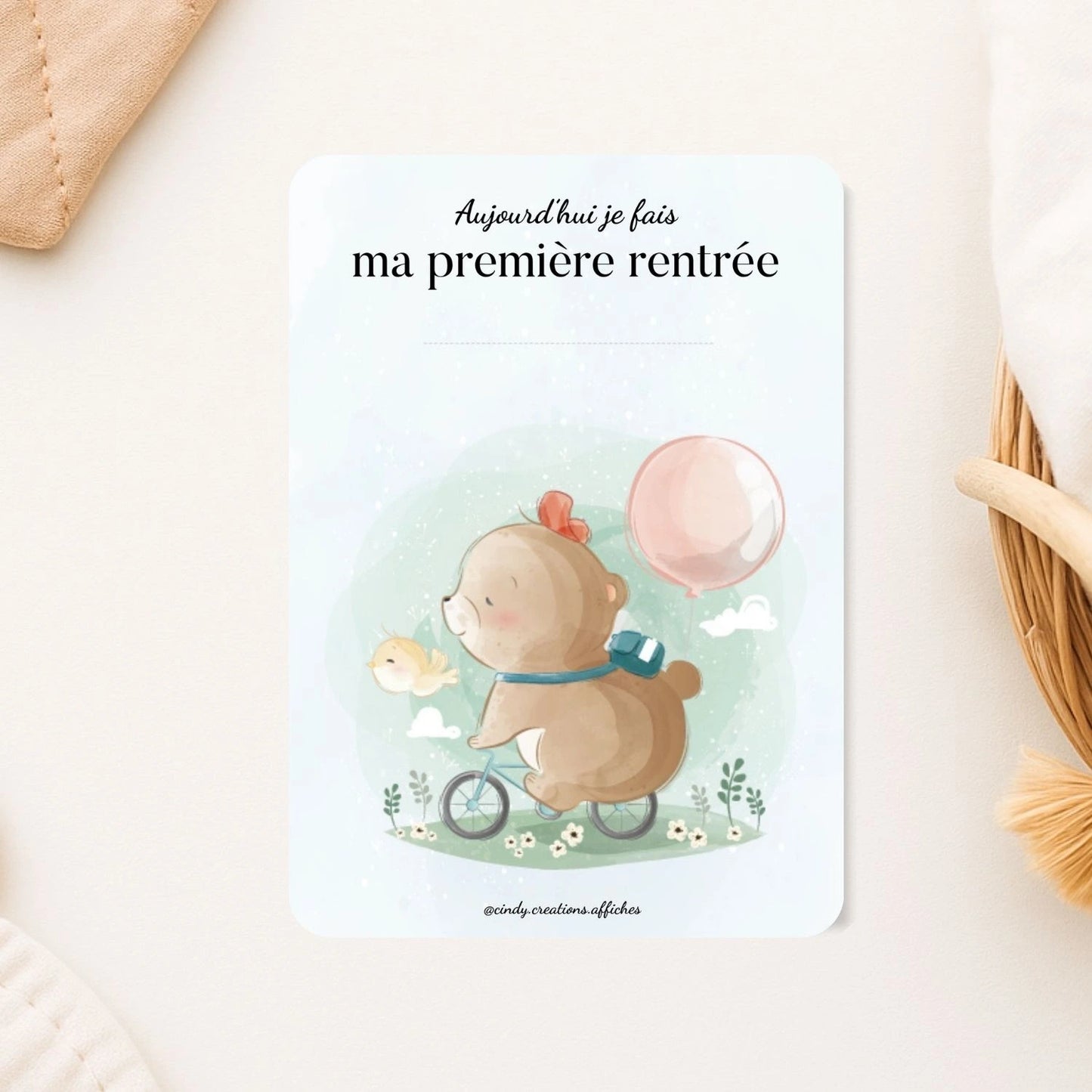 carte ma premiere rentre a la creche