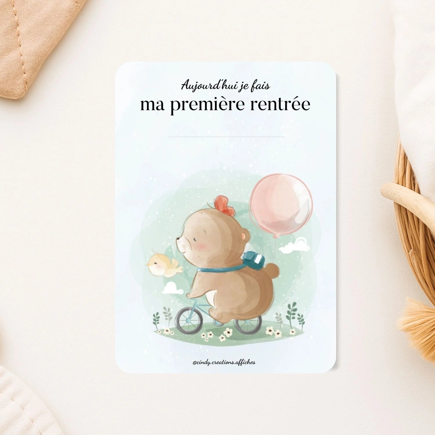 carte ma premiere rentre a la creche