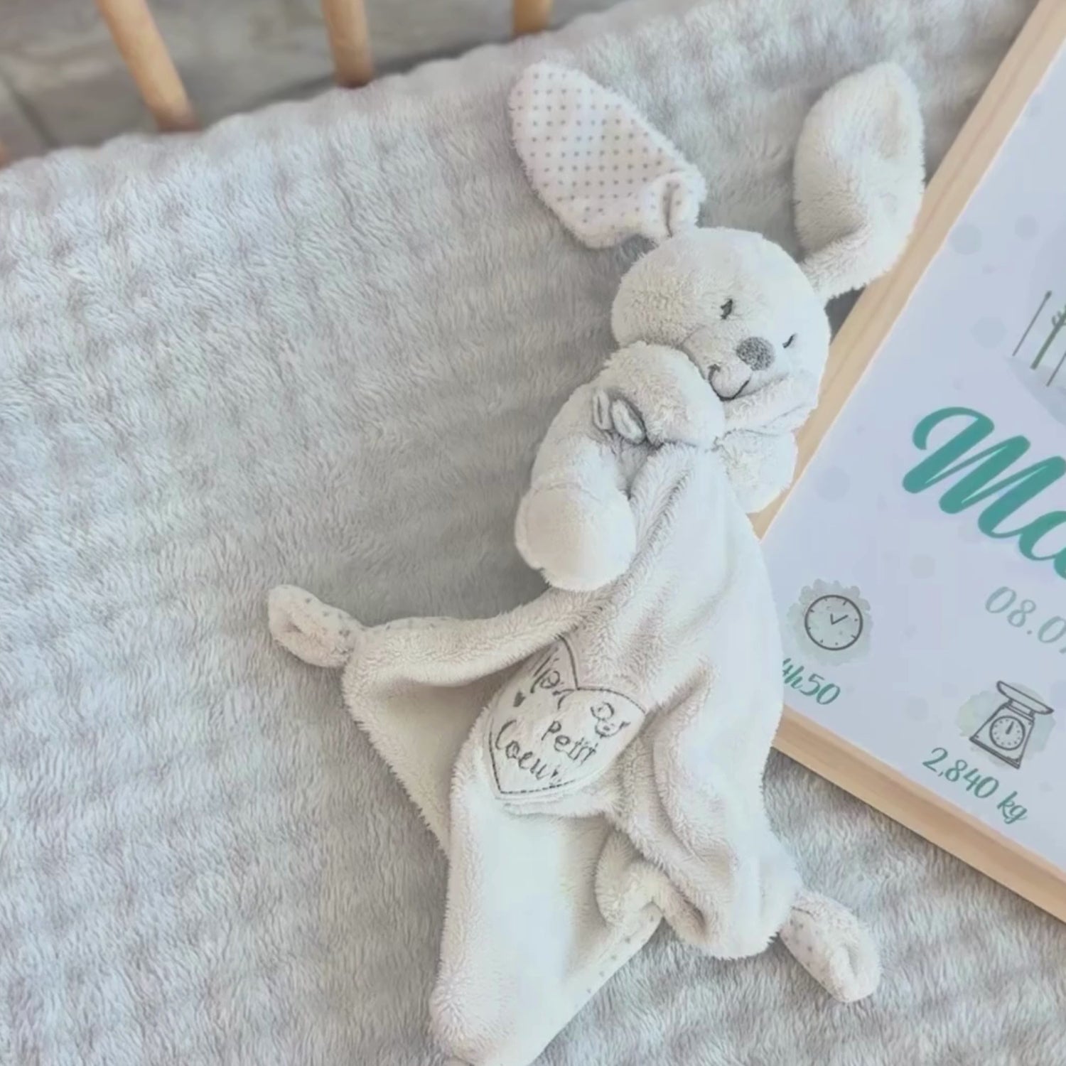 video affiche de naissance personnalisée dinosaure vert